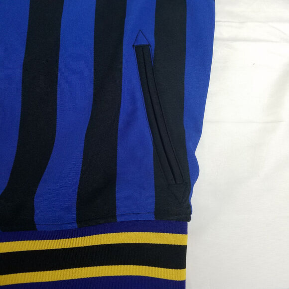 All City Jacket Mens XXL Blue Black New with‎ Tags Sports Striped Full Zip - Picture 6 of 15